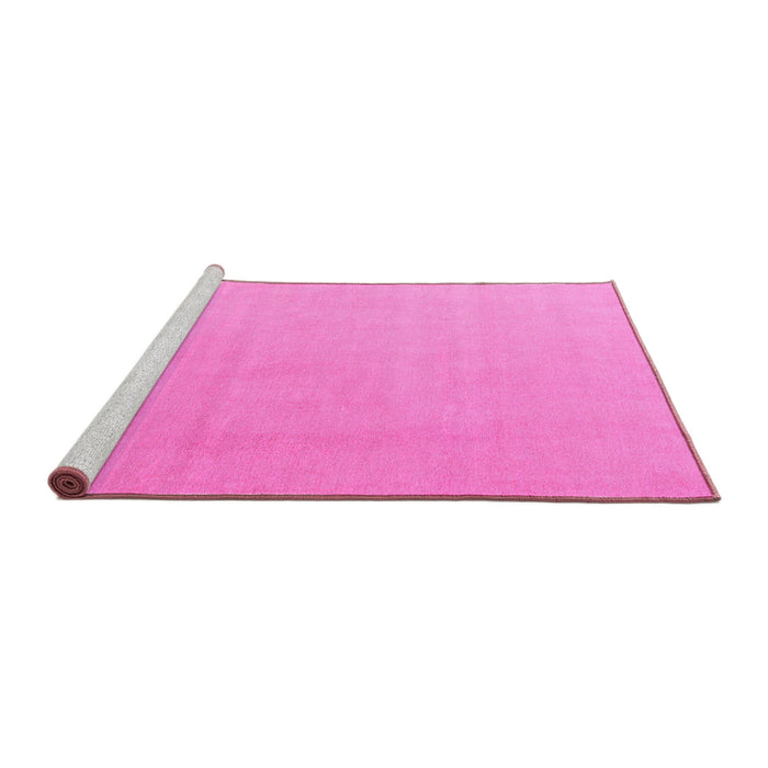 Sideview of Machine Washable Solid Pink Modern Rug, wshabs5530pnk