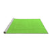 Sideview of Machine Washable Solid Green Modern Area Rugs, wshabs5530grn