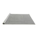 Sideview of Machine Washable Solid Gray Modern Rug, wshabs5530gry