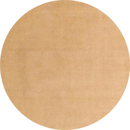 Round Abstract Orange Solid Rug, abs5530