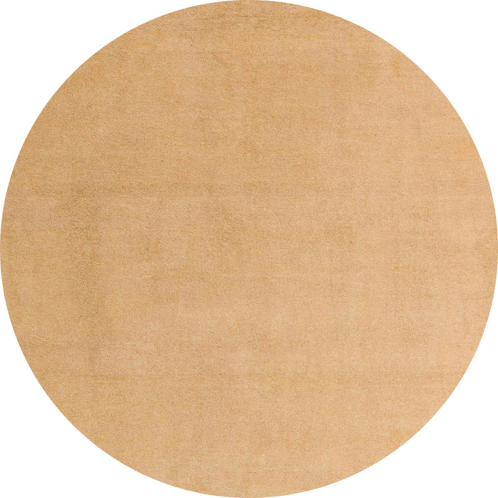 Round Abstract Orange Solid Rug, abs5530