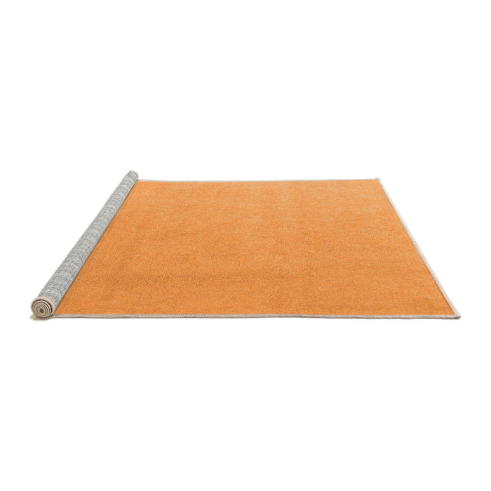 Sideview of Machine Washable Solid Orange Modern Area Rugs, wshabs5530org