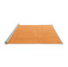 Sideview of Machine Washable Solid Orange Modern Area Rugs, wshabs5530org