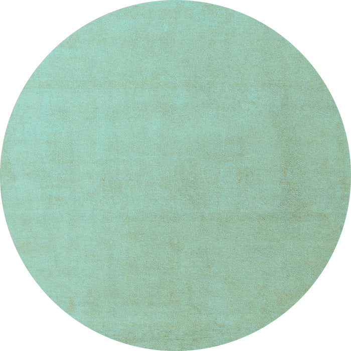Round Solid Light Blue Modern Rug, abs5530lblu