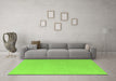 Machine Washable Solid Green Modern Area Rugs in a Living Room,, wshabs5530grn
