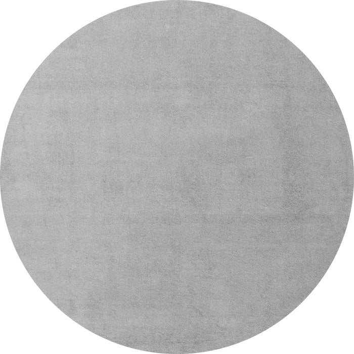Round Solid Gray Modern Rug, abs5530gry