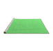 Sideview of Machine Washable Solid Emerald Green Modern Area Rugs, wshabs5530emgrn