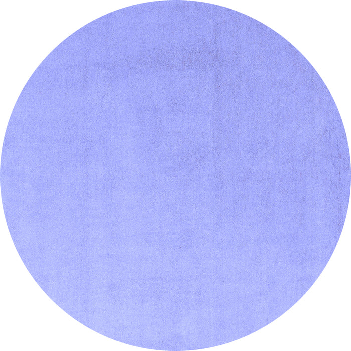 Round Solid Blue Modern Rug, abs5530blu