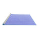 Sideview of Machine Washable Solid Blue Modern Rug, wshabs5530blu