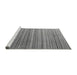 Sideview of Machine Washable Abstract Gray Modern Rug, wshabs5531gry