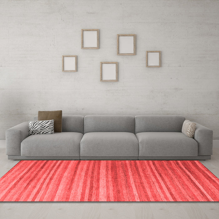 Modern Red Washable Rugs