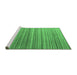 Sideview of Machine Washable Abstract Emerald Green Modern Area Rugs, wshabs5531emgrn