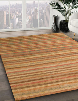 Machine Washable Abstract Sedona Brown Rug in a Family Room, wshabs5531