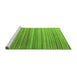 Sideview of Machine Washable Abstract Green Modern Area Rugs, wshabs5531grn