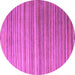 Round Abstract Purple Modern Rug, abs5531pur