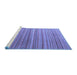 Sideview of Machine Washable Abstract Blue Modern Rug, wshabs5531blu