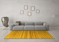 Machine Washable Abstract Yellow Modern Rug, wshabs5531yw