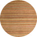 Round Abstract Sedona Brown Modern Rug, abs5531