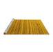 Sideview of Machine Washable Abstract Yellow Modern Rug, wshabs5531yw