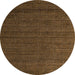 Round Abstract Bakers Brown Modern Rug, abs5532