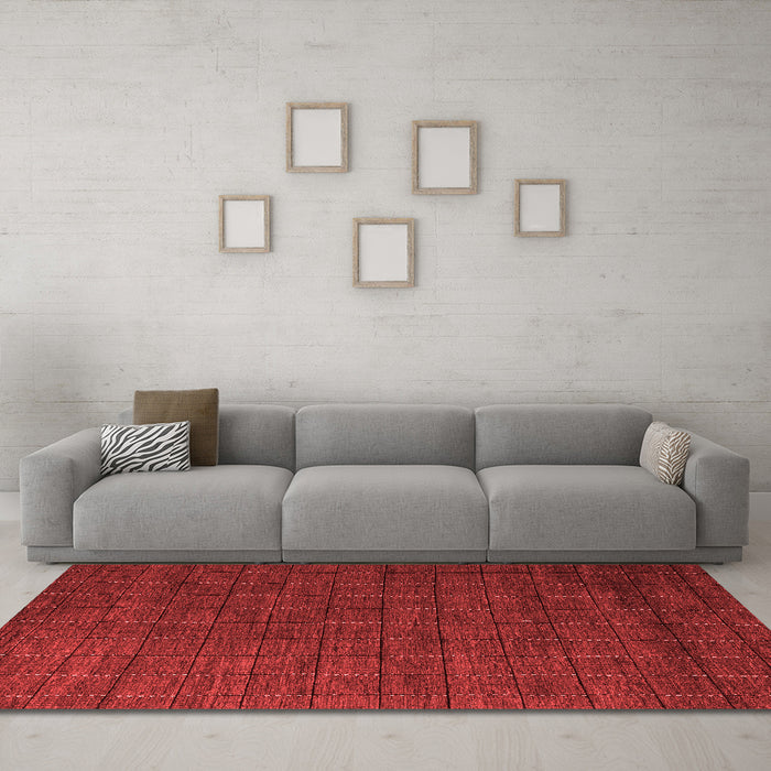 Modern Red Washable Rugs