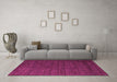 Machine Washable Abstract Pink Modern Rug in a Living Room, wshabs5532pnk