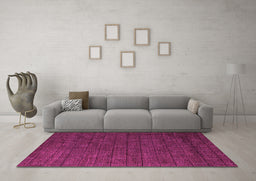Machine Washable Abstract Pink Modern Rug in a Living Room, wshabs5532pnk