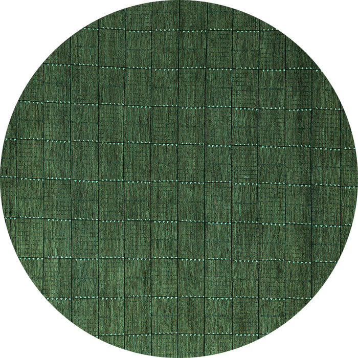 Round Machine Washable Abstract Turquoise Modern Area Rugs, wshabs5532turq