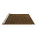 Sideview of Machine Washable Abstract Brown Modern Rug, wshabs5532brn