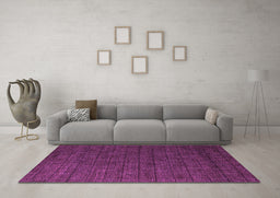 Machine Washable Abstract Purple Modern Area Rugs in a Living Room, wshabs5532pur