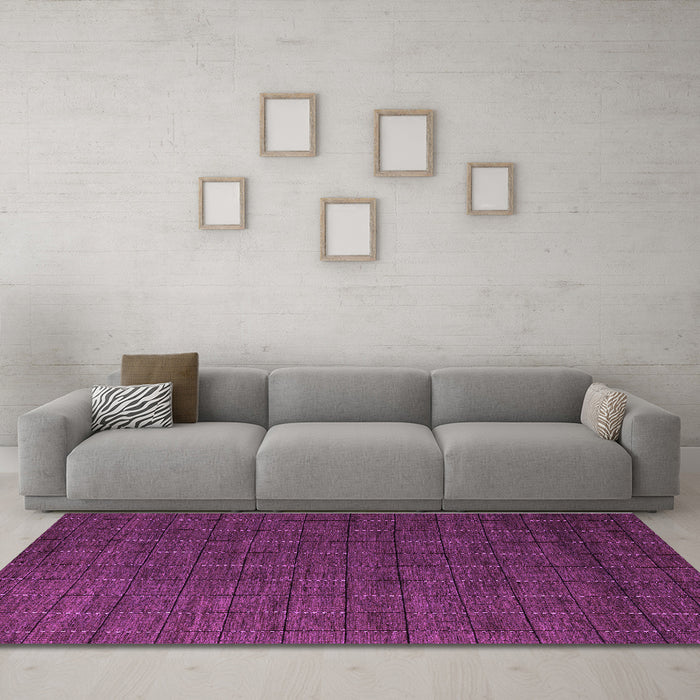 Machine Washable Abstract Purple Modern Area Rugs in a Living Room, wshabs5532pur