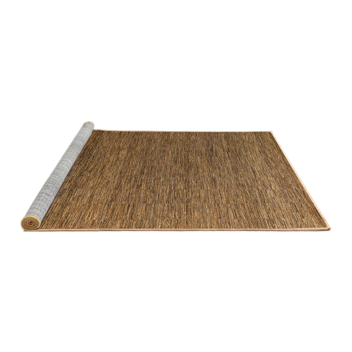 Sideview of Machine Washable Abstract Bronze Brown Rug, wshabs5533