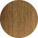 Round Abstract Brown Modern Rug, abs5533brn