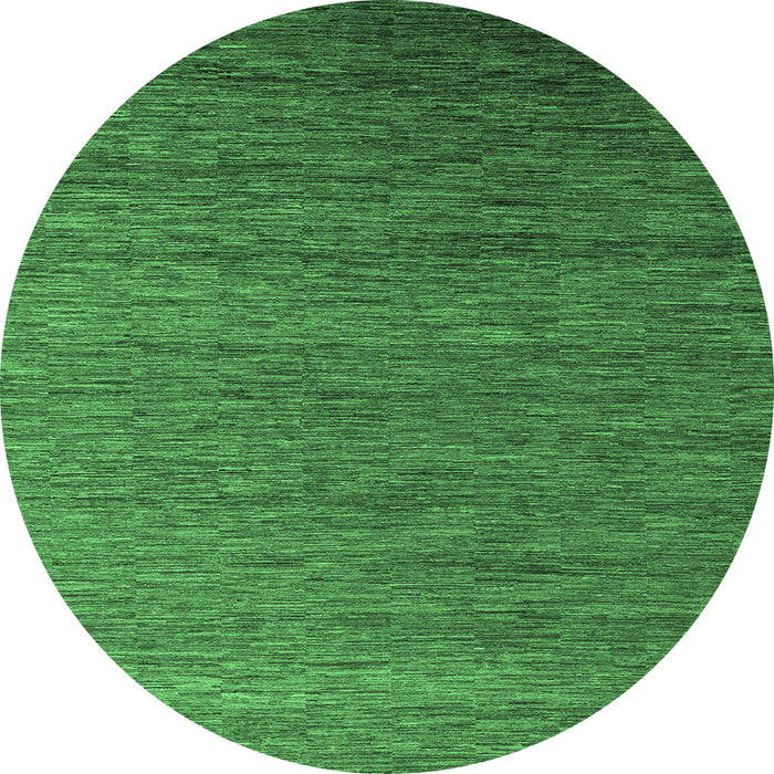 Round Abstract Emerald Green Modern Rug, abs5533emgrn