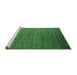 Sideview of Machine Washable Abstract Emerald Green Modern Area Rugs, wshabs5533emgrn