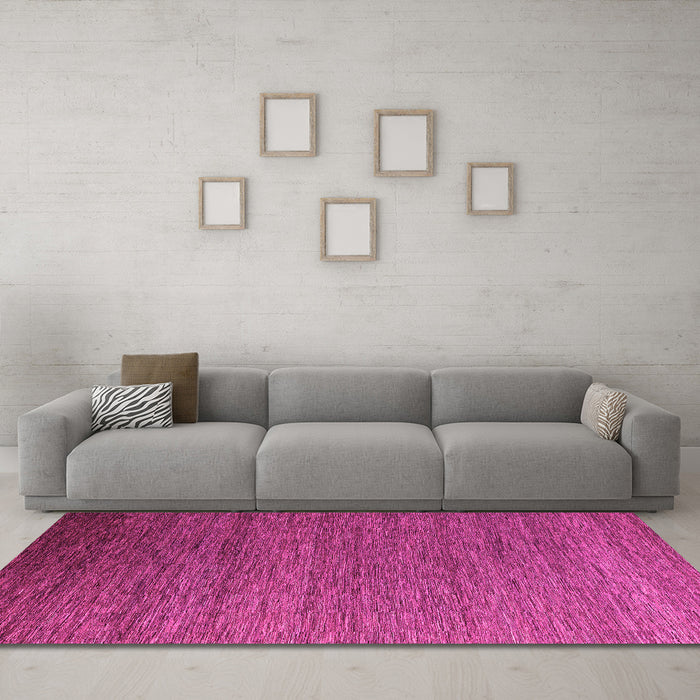 Machine Washable Abstract Pink Modern Rug in a Living Room, wshabs5533pnk