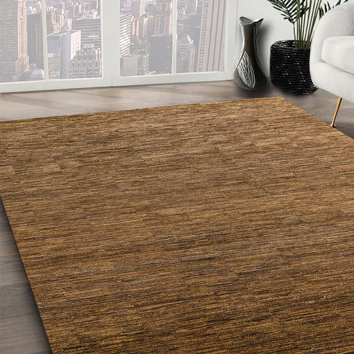 Abstract Bronze Brown Modern Rug in Family Room, abs5533