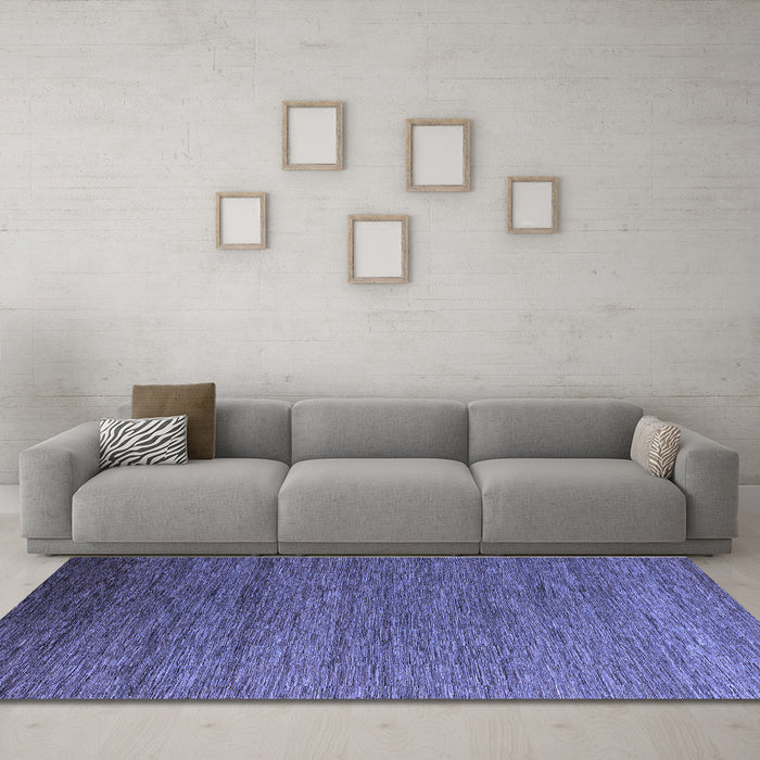 Machine Washable Abstract Blue Modern Rug in a Living Room, wshabs5533blu