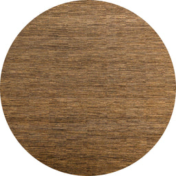 Round Machine Washable Abstract Bronze Brown Rug, wshabs5533