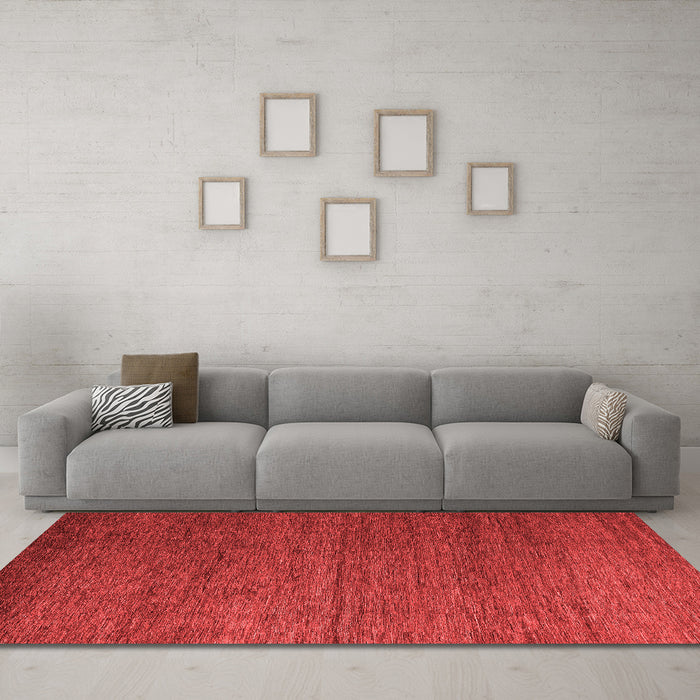 Modern Red Washable Rugs