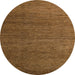 Round Machine Washable Abstract Chocolate Brown Rug, wshabs5534