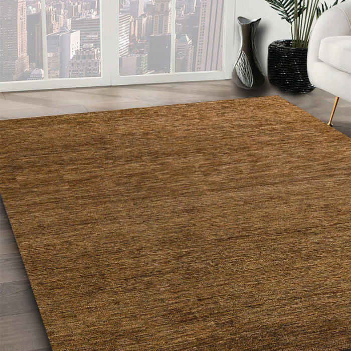 Machine Washable Abstract Chocolate Brown Rug in a Family Room, wshabs5534