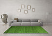 Machine Washable Abstract Green Modern Area Rugs in a Living Room,, wshabs5534grn