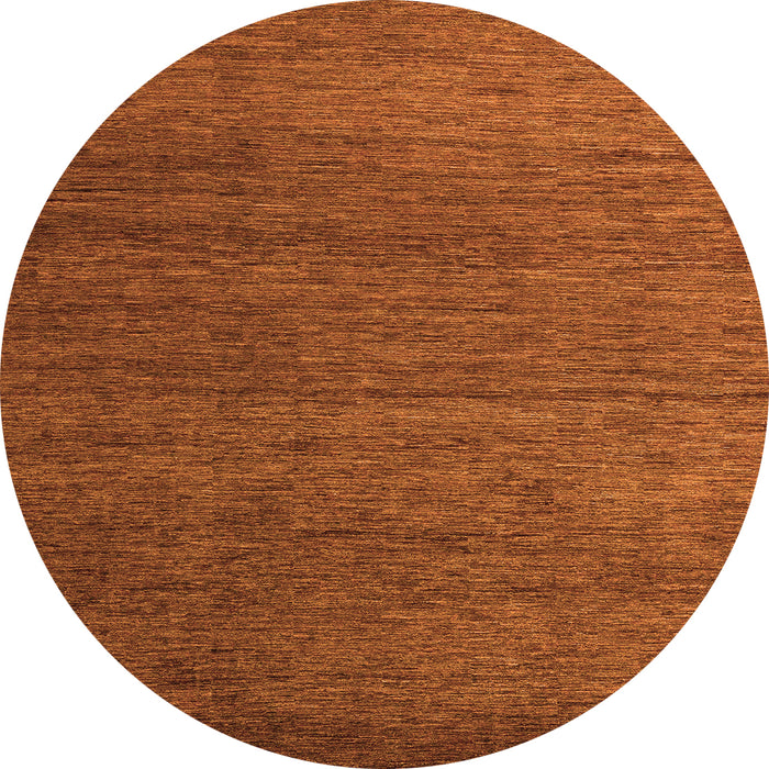 Round Abstract Orange Modern Rug, abs5534org