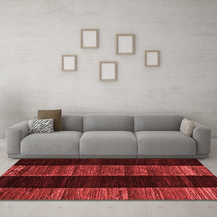 Modern Red Washable Rugs