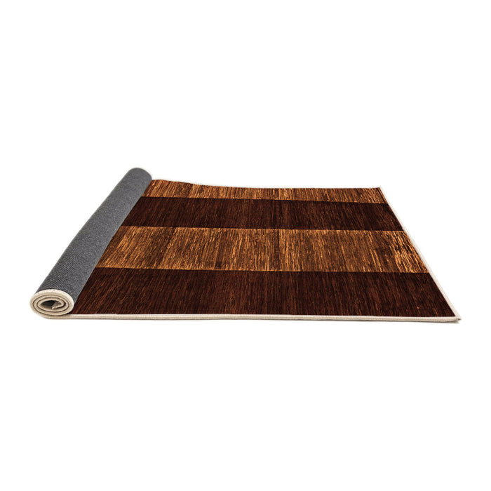 Sideview of Abstract Orange Modern Rug, abs5535org