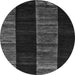 Round Machine Washable Abstract Gray Modern Rug, wshabs5535gry