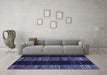 Machine Washable Abstract Blue Modern Rug in a Living Room, wshabs5535blu