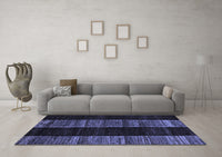 Machine Washable Abstract Blue Modern Rug, wshabs5535blu