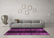 Machine Washable Abstract Purple Modern Area Rugs in a Living Room, wshabs5535pur